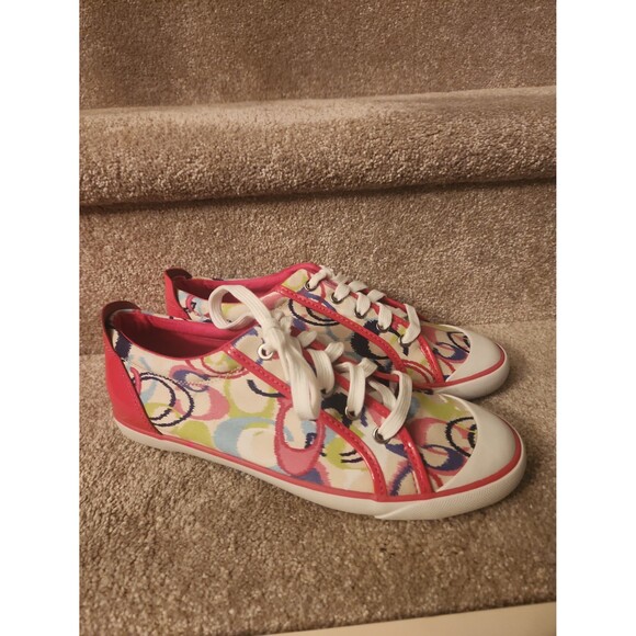 Coach Barrett Poppy Multicolored Multiprint Sneakers Size 10 - Picture 2 of 10
